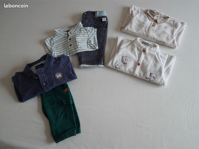 Lot Sergent Major 3 mois : 2 Ensembles + 2 Pyjamas velours (image 1)