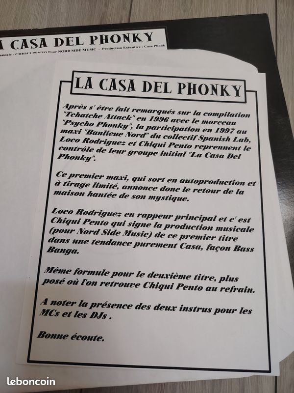 Vinyle 12" La Casa Del Phonky – Toujours En Désaccord/Lève Ton Poing (image 4)