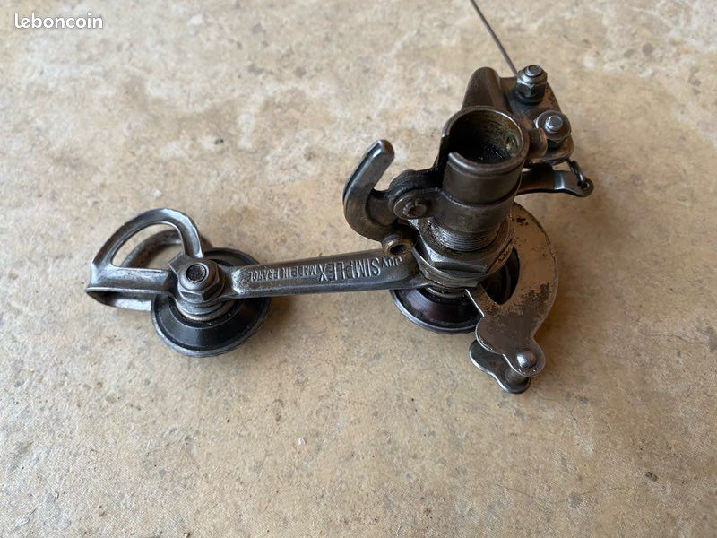 Simplex Tour De France Rear Derailleur Juy 238 w/ box & Downtube Shifter VINTAGE