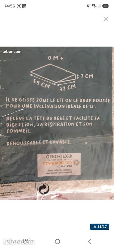 Plan incliné 12 degrés pour lit bébé Babycalin Neuf (image 11)