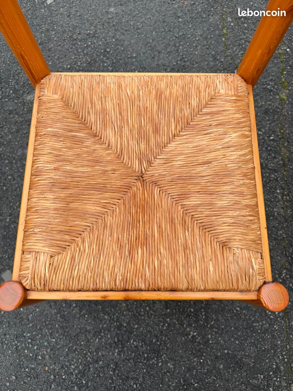 Chaise assise en paille (image 2)