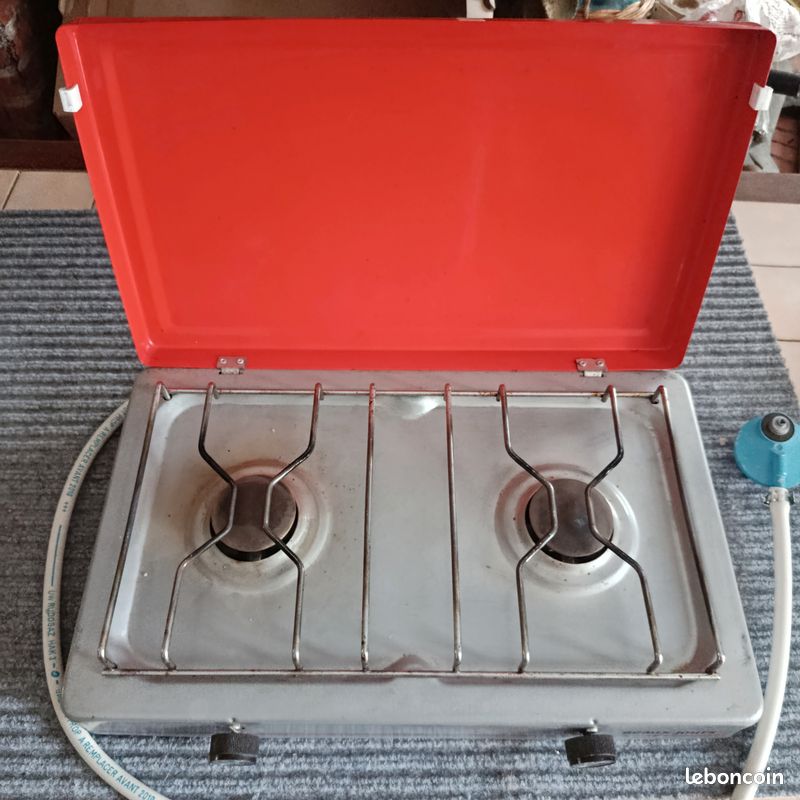 Réchaud Camping Ancien Kampkook LCS 21 – 2 Feux, Vert, Inutilisé (vintage)