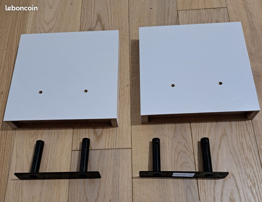 2 étagères suspendues laquées en blanc (image 2)