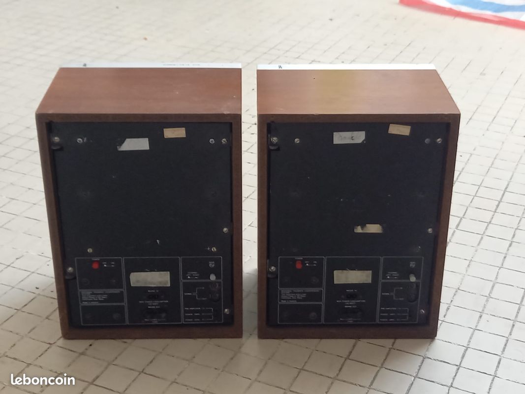 Lot De 2 Paires D'enceintes Philips 532 Electronic - Occasion - Vintage