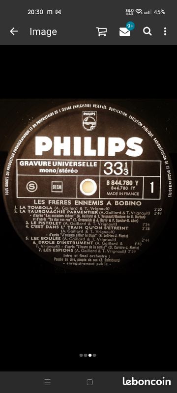 Vinyle 33t les frères ennemis a Bobino (image 4)