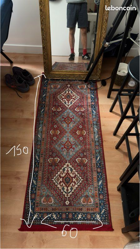 Tapis rouge orange bleu (image 2)