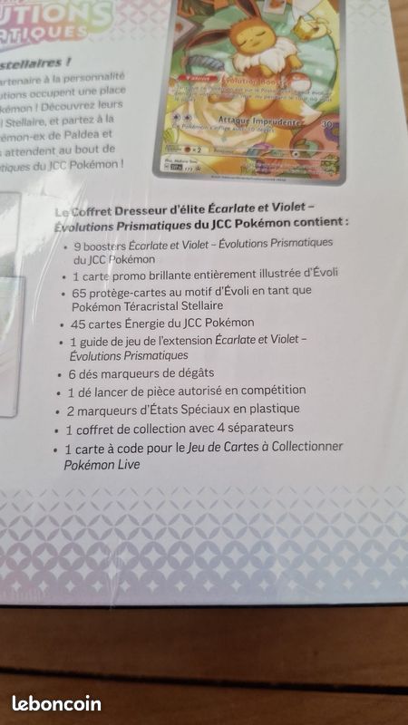 Pokémon neuf, scellé, Dresseur d'élite Evolutions Prismatiques EV8.5-F-R- (image 2)