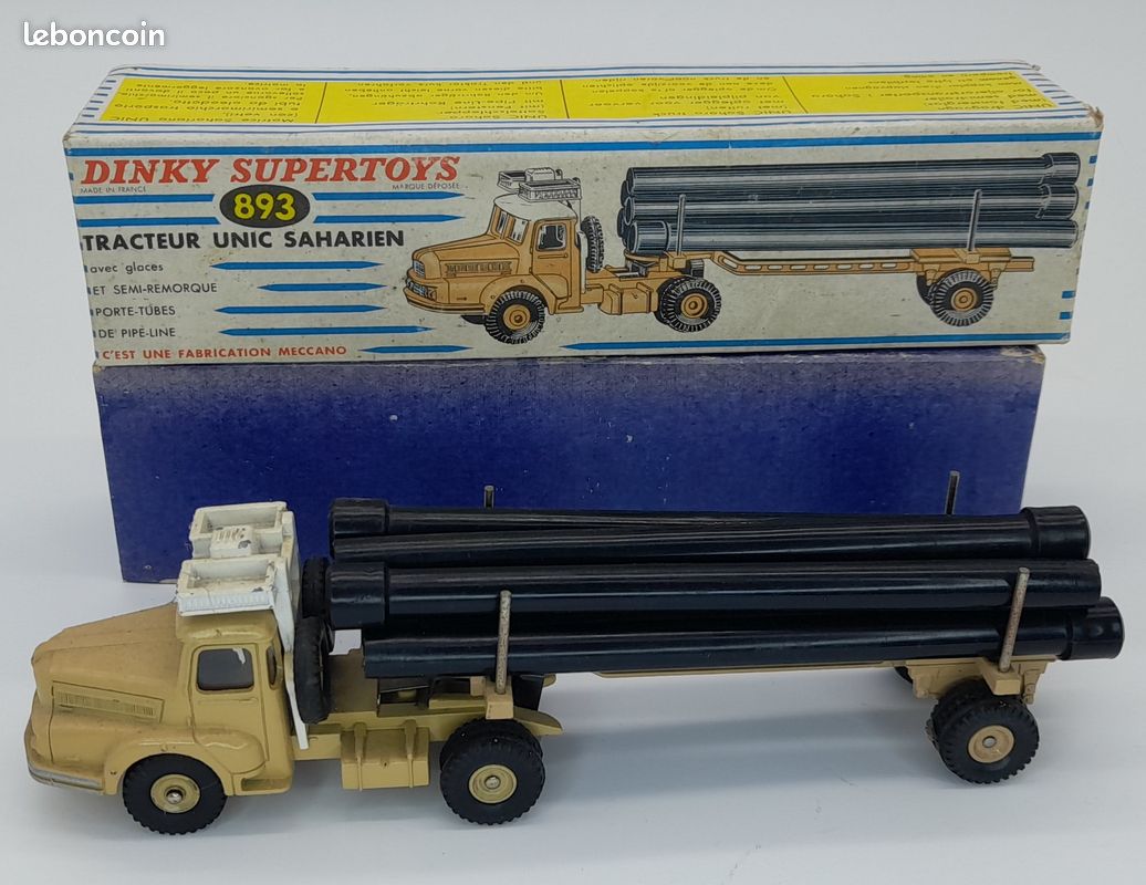 DINKY TOYS TRACTEUR UNIC BP AIR REF 887 1963/71 BON ÉTAT BOITE D'ORIGINE
