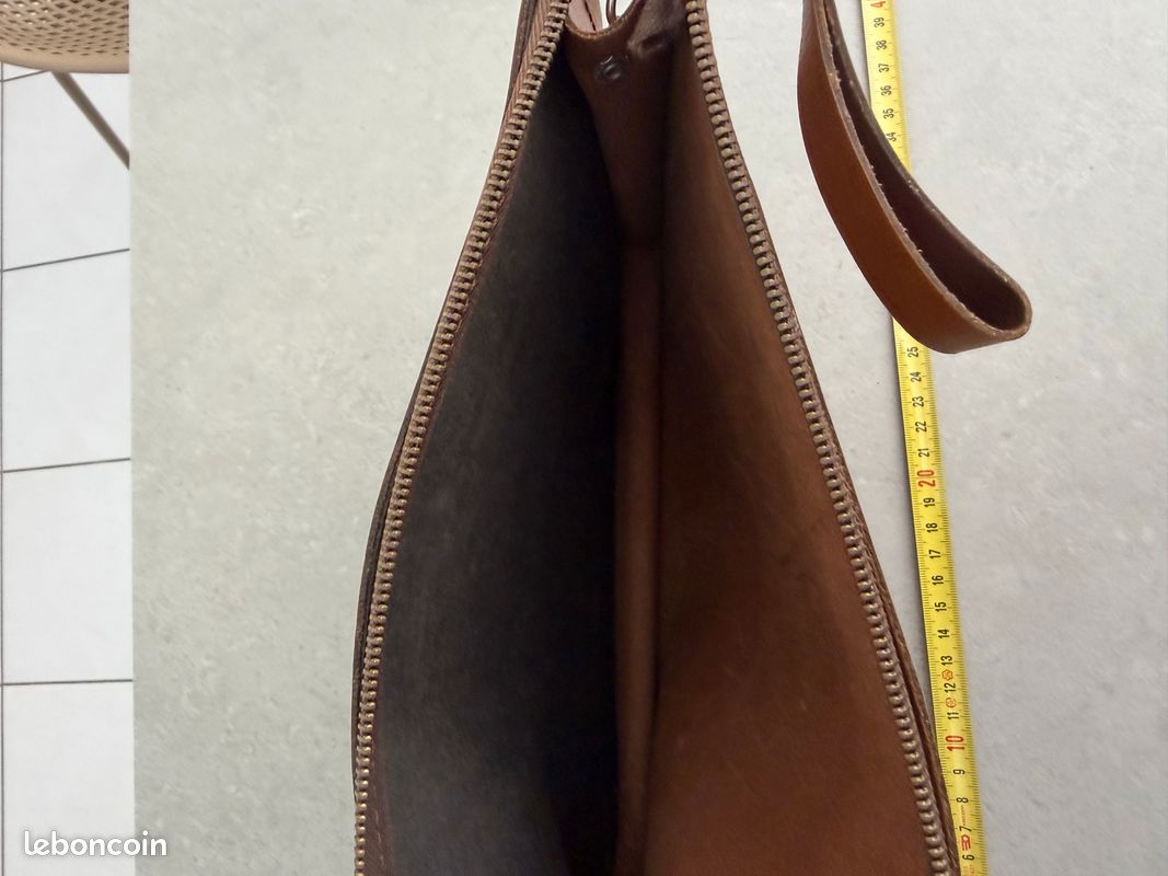Pochette en cuir marron - Accessoires & Bagagerie