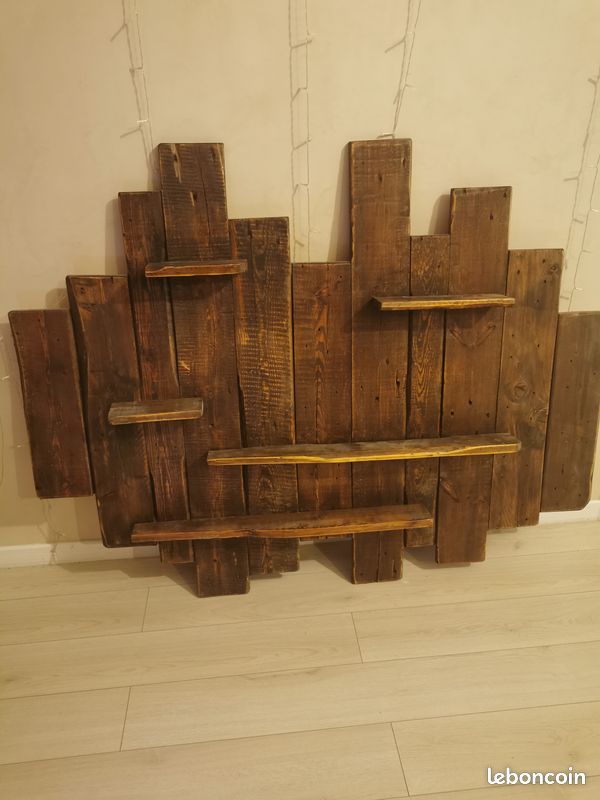 Paravent Pliant Déco – Bois Foncé Et Laiton – Œuvre D'Art Artisanale