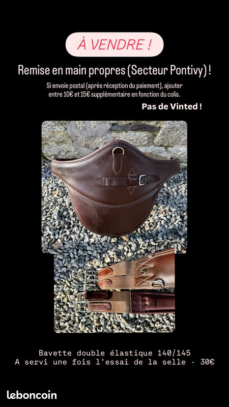 Surcingle Rouleau Cheval - Sangle En Cuir Et Sangle - Bleu Et Rouge - Occasion
