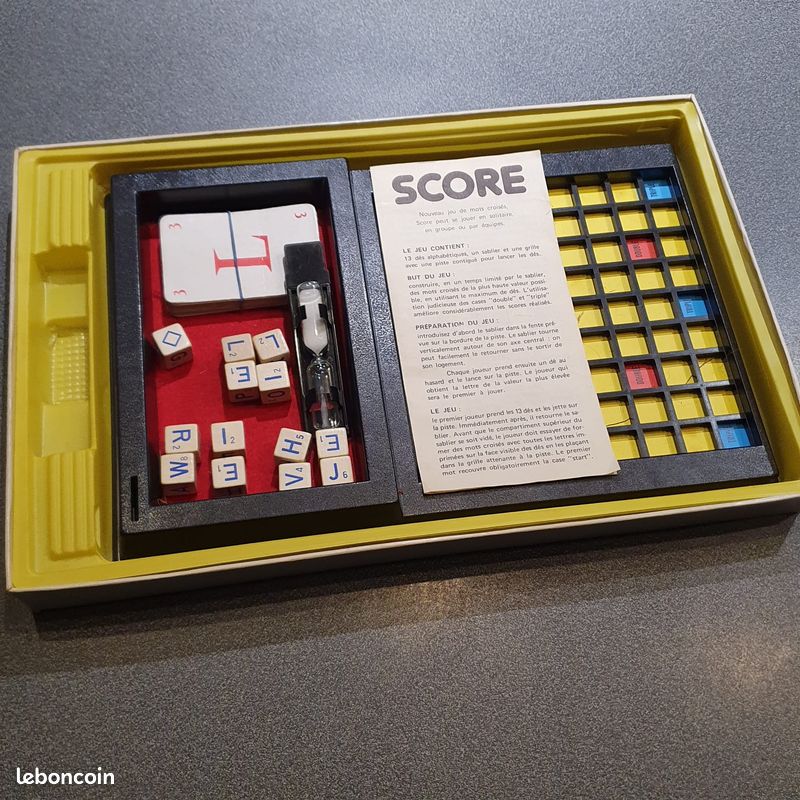 Jeu De Société Ancien Score - Mots Croisés - Édition Dujardin Vintage (Complet)