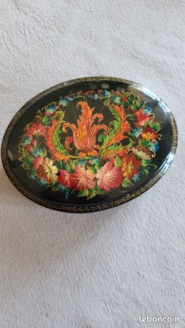 Boîte Laquée Artisanale Russe Peinte Par Kravtsova – Cadeau Décoration Unique