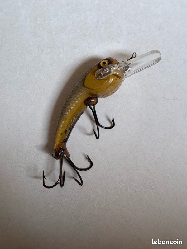 Leurre De Pêche Vintage Heddon Bayou Boogie Pico - 5 Rayures Vert Jaune écaille - Leurre De Surface
