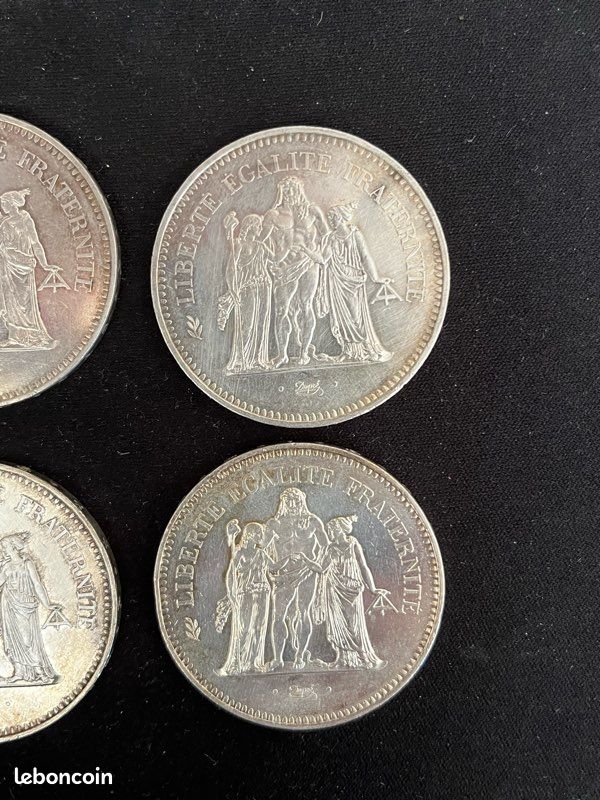 Lot pièces en argent 50 francs hercule (image 3)