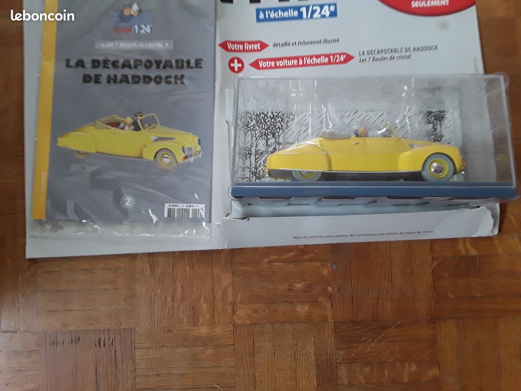 Voiture Tintin 1/24 – La Décapotable Du Capitaine Haddock – Neuve Sous Blister