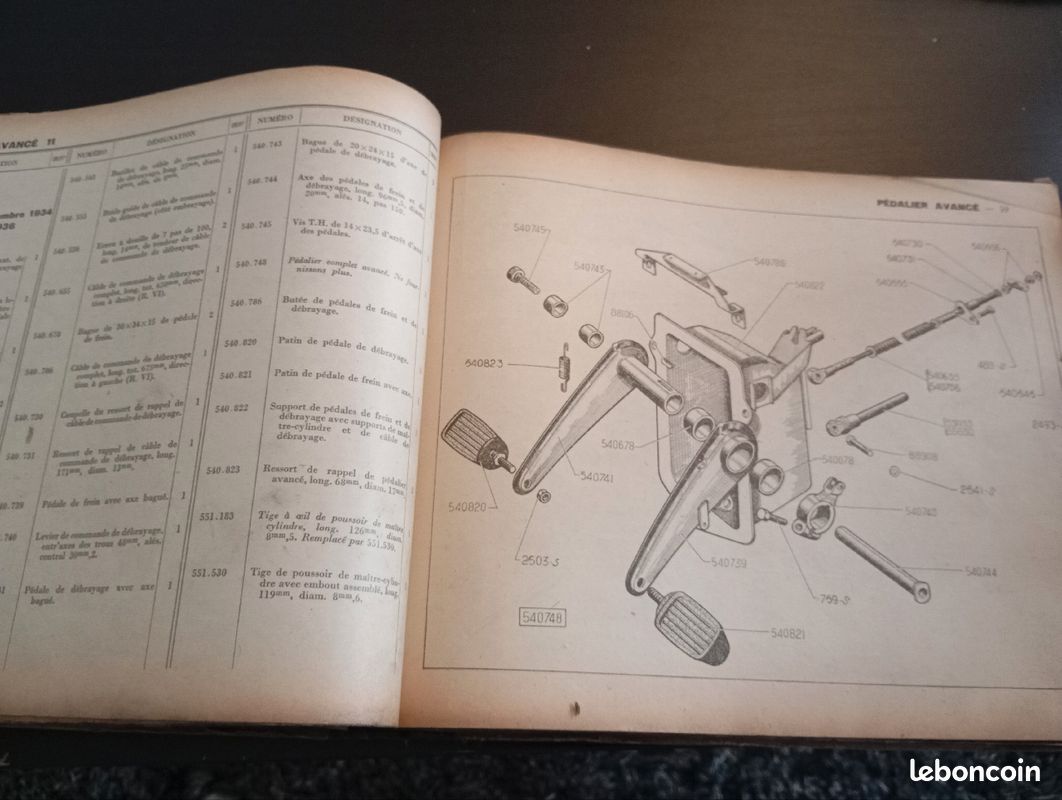 Catalogue des pièces détachées Traction AV 420 Citroën tome 5C livre Mécanique voitures particulières-commerciale-Traction AV (image 7)