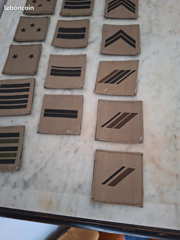 Lot gratons de combat - galon de combat - de soldat de 1ere classe a general d'armee (image 4)
