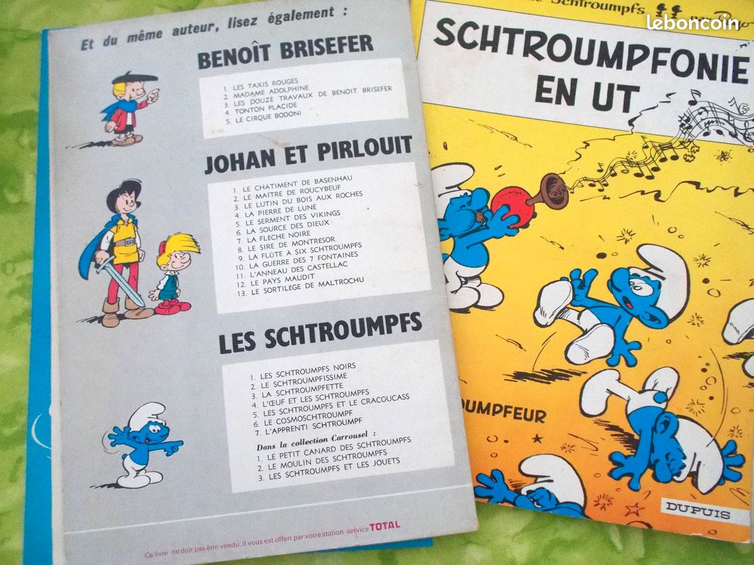 Lot de 2 Bédé Schtroumpfs Vintages par Total (image 8)