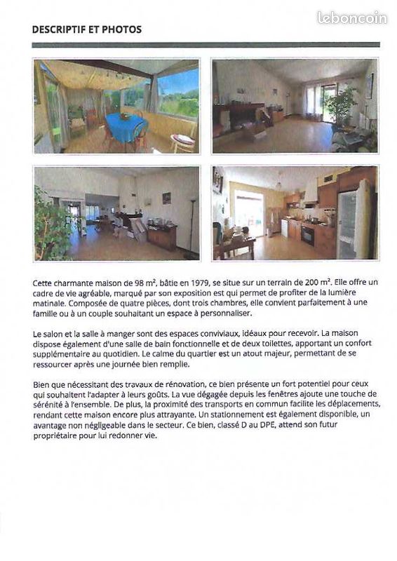 Maison 4 pièces 98 m² · à Sète · 98 m² · 350 000 €