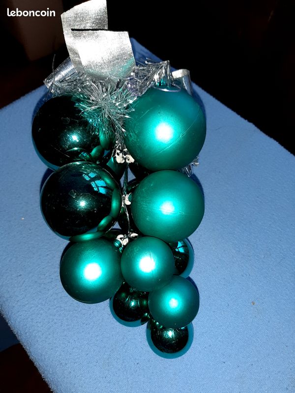 Décoration noël - grappe boules vertes (image 6)