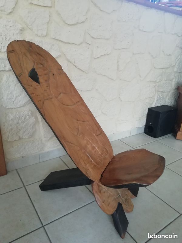 Chaise en bois Africaine (image 2)