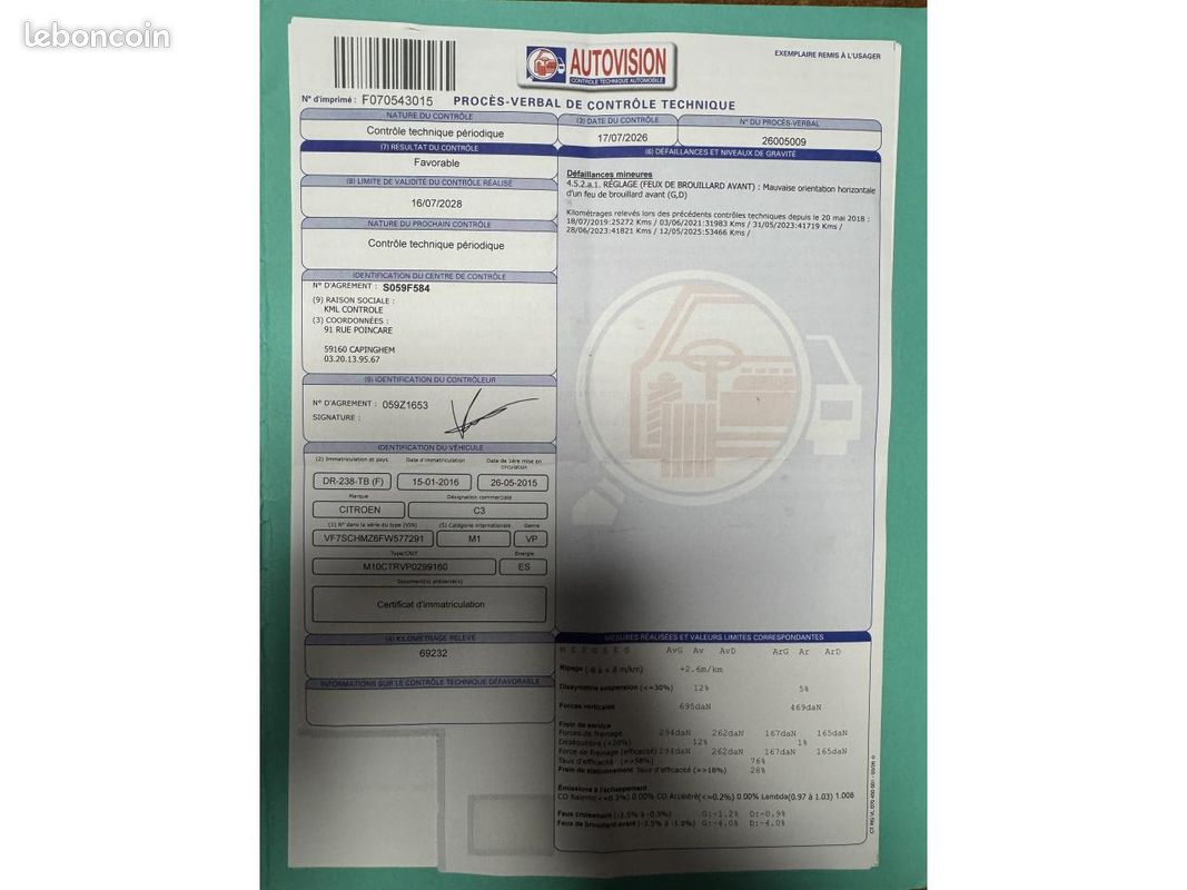 CITROEN C3 1.2 PureTech 12V 82 cv Pack Confort 1 ere main 69481 km (image 18)