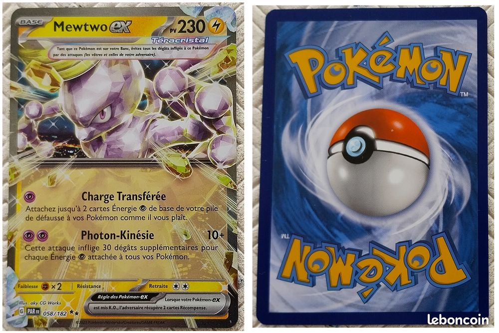 058 182 pokemon card 058/182 Mewtwo ex Teracristal Attack 2 Pokmon Tcg Mewtwo Ex 058/182