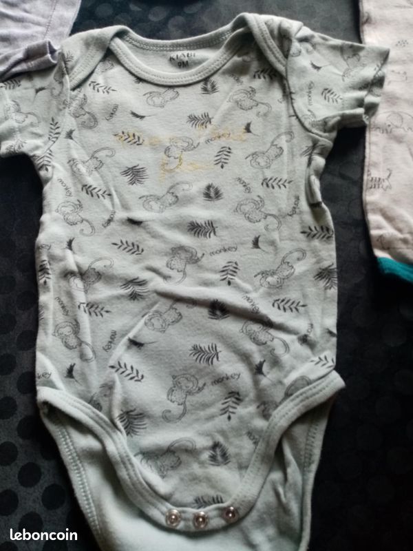 Lot de 6 bodies été 9 mois garçon (image 13)