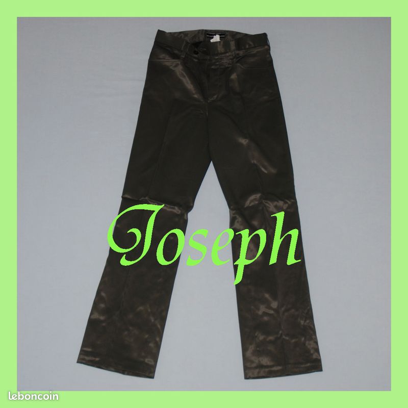Superbe pantalon JOSEPH kaki élégant satiné (image 1)