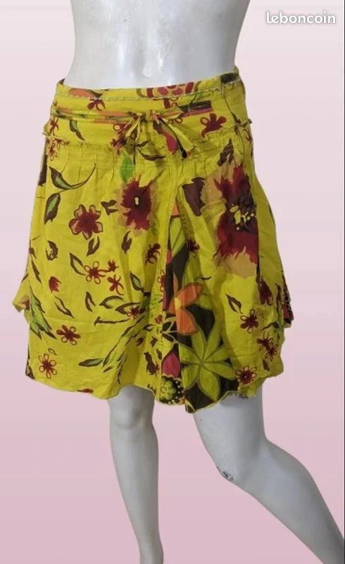 Jupe évasée Catimini Multicouleur - Taille 10 Ans - 100% Coton - Occasion Très Bon état