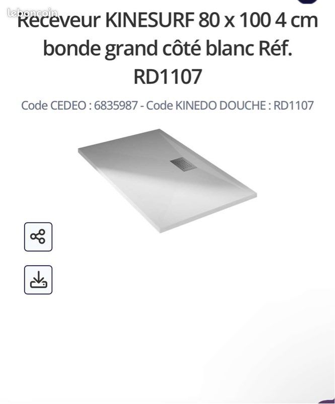 Kinedo bac a douche (image 2)