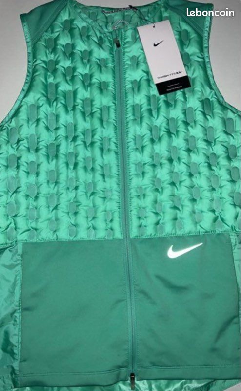 Veste running sans manche vert Vêtements