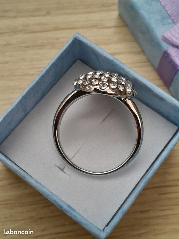 Bague De Fiançailles Inspirée De Twilight 'Bella' - Taille 60 - Alliage Argenté - Neuf Avec Étiquettes