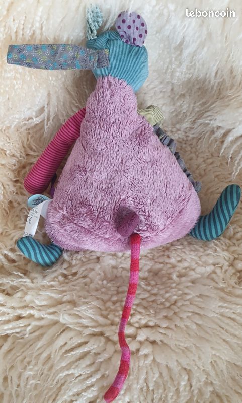 Moulin roty collection Les jolis pas beaux doudou renard bleu vert violet Moulin roty collection Les jolis pas beaux doudou renard bleu vert violet