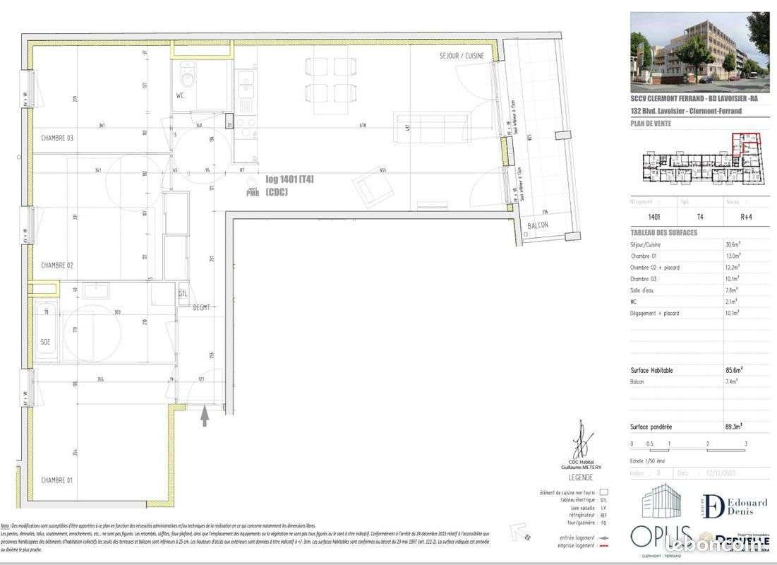 Appartement 3 pièces 76 m² · à Clermont-Ferrand · 76 m² · 899 €