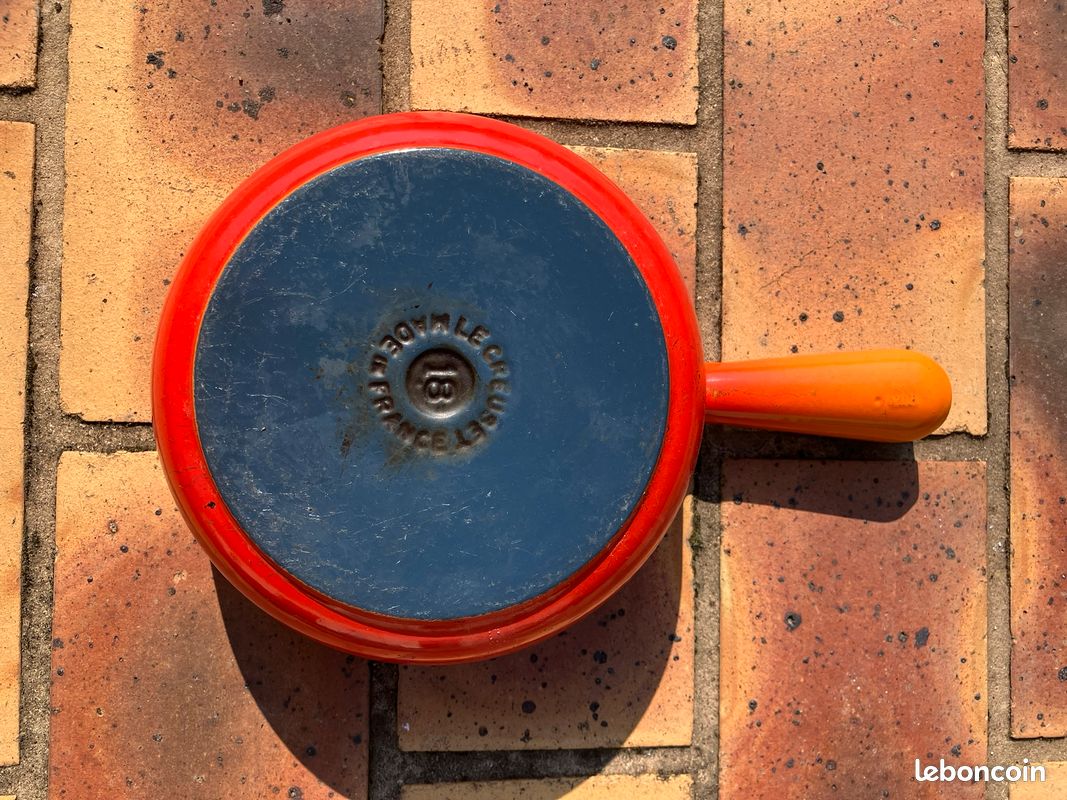 Caquelon Vintage Le Creuset - Modèle Paon - Casserole Fonte Émaillée