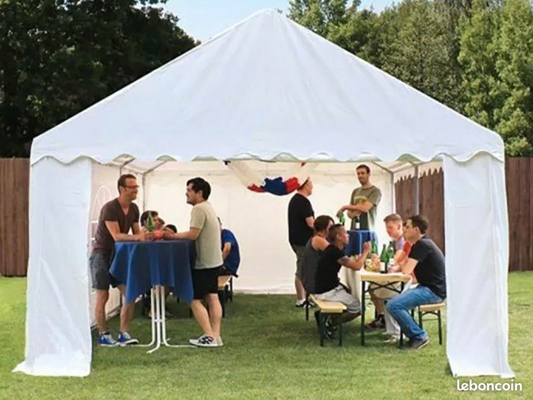 Chapiteau 4x6m Tente de Réception Barnum PVC étanche - Livraison Gratuite (image 4)