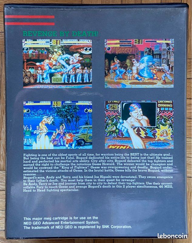 Cartouche Fatal Fury Neo Geo AES (image 2)
