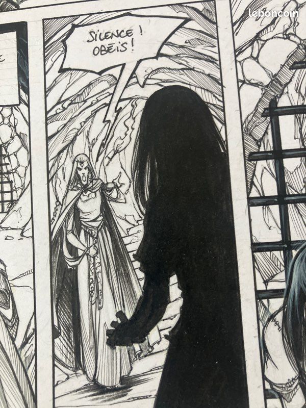 Planche originale PIERRE DENIS GOUX bd merlin tome 1 dessinateur de nains rare (image 2)