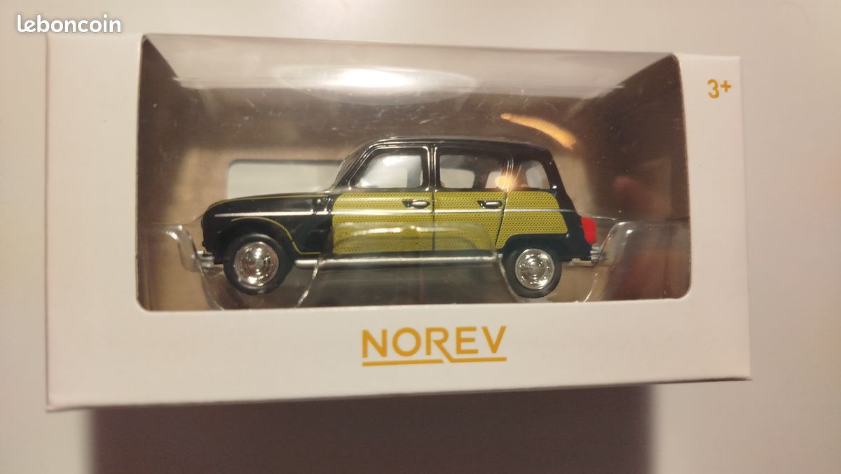 Miniature Voiture Renault 4L Année 1987 - Échelle 1/64 - Métal Neuve Norev