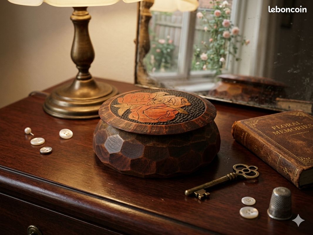 Bonbonnière Boîte à Bijoux Ancienne Spindler Strasbourg - Bois Marqueté