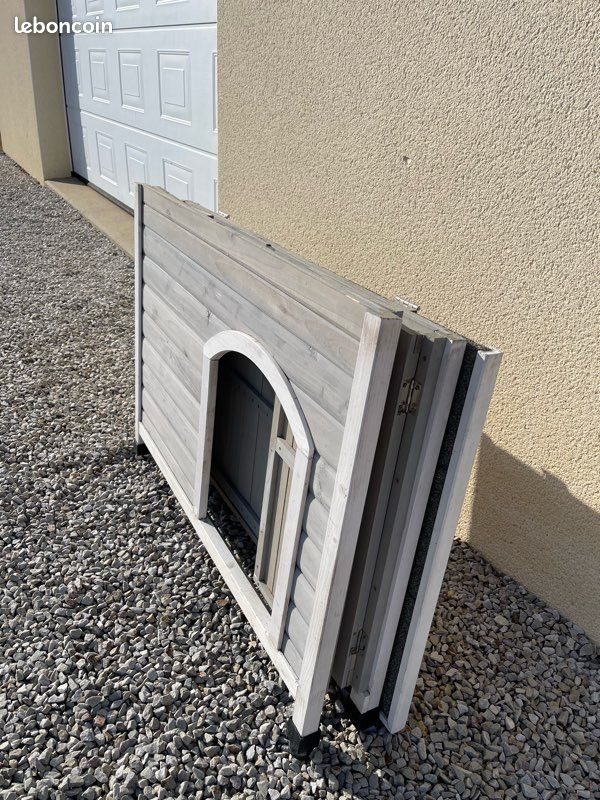 Niche pliable coloris gris/blanc taille M - 103 x 63 x 73,3 cm (image 3)