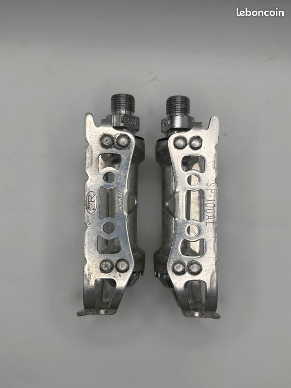 Pédales Plateforme SR Sakae Ringo SP-150, Vélo Route Vintage Années 80 - Aluminium Argent, 9/16, Japon