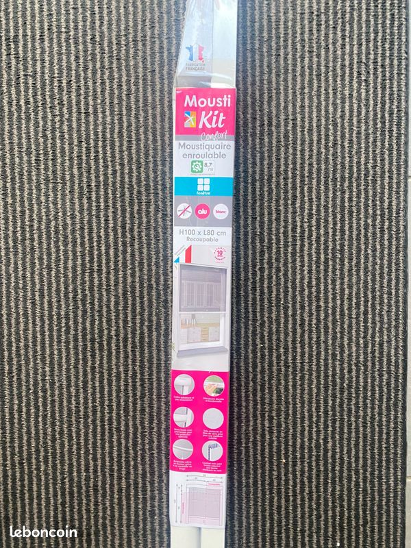 Moustiquaire alu moustikit 80x100cm recoupable (image 1)