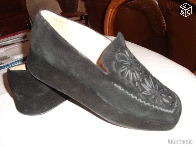 Chaussures femme cuir noir (image 2)