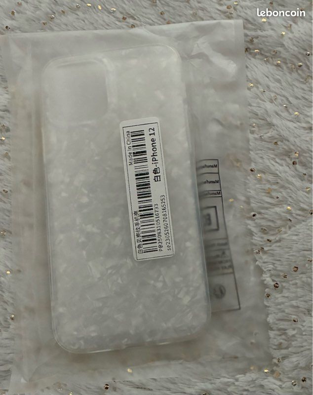 Coque iPhone 12 transparente motif coquillage (image 2)