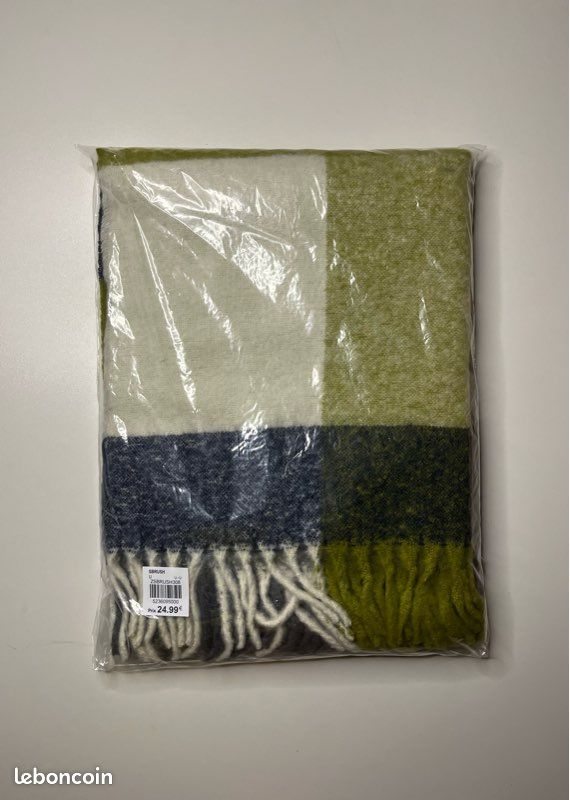 Écharpe Devred homme neuve – carreaux vert/bleu – jamais portée (image 1)