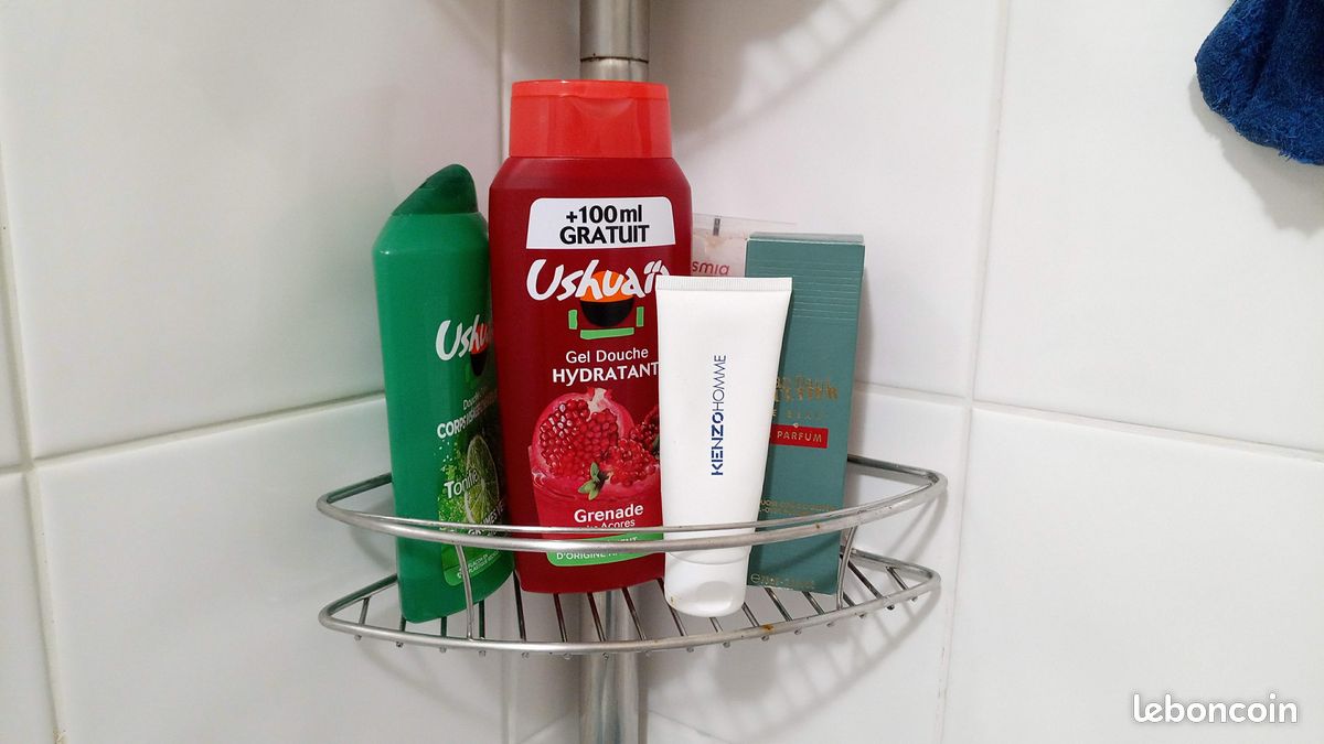 Etagere Baignoire/Douche Telescopique d'Angle Sans Perçage (image 3)