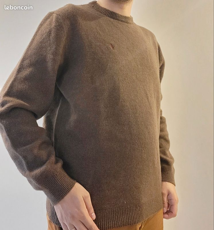 Pull en laine Marlboro Classics marron XL vintage chic Très bon